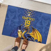 Custom World Football Bosnia and Herzegovina Rubber Doormat Go Zmajevi Dragons Road To 2026