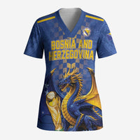 Custom World Football Bosnia and Herzegovina Scrub Top Go Zmajevi Dragons Road To 2026