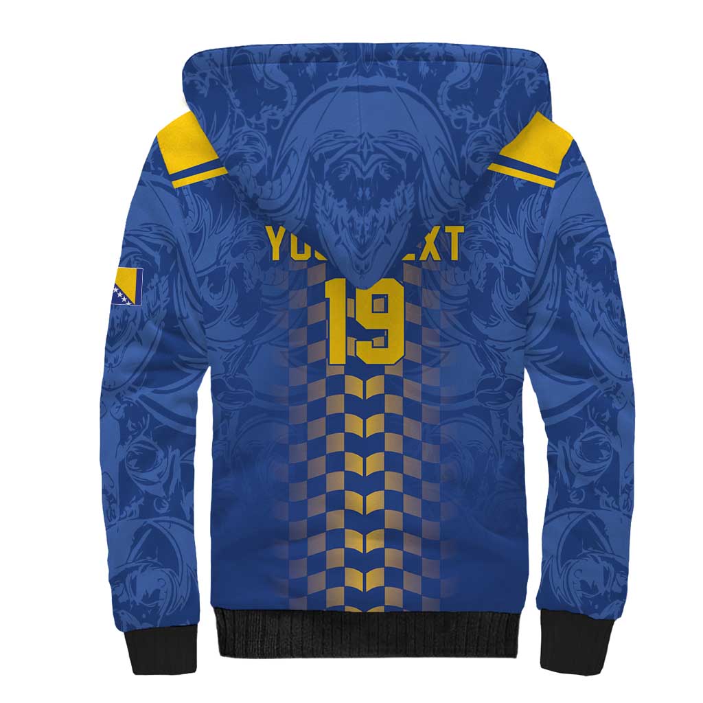 Custom World Football Bosnia and Herzegovina Sherpa Hoodie Go Zmajevi Dragons Road To 2026