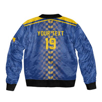 Custom World Football Bosnia and Herzegovina Sleeve Zip Bomber Jacket Go Zmajevi Dragons Road To 2026
