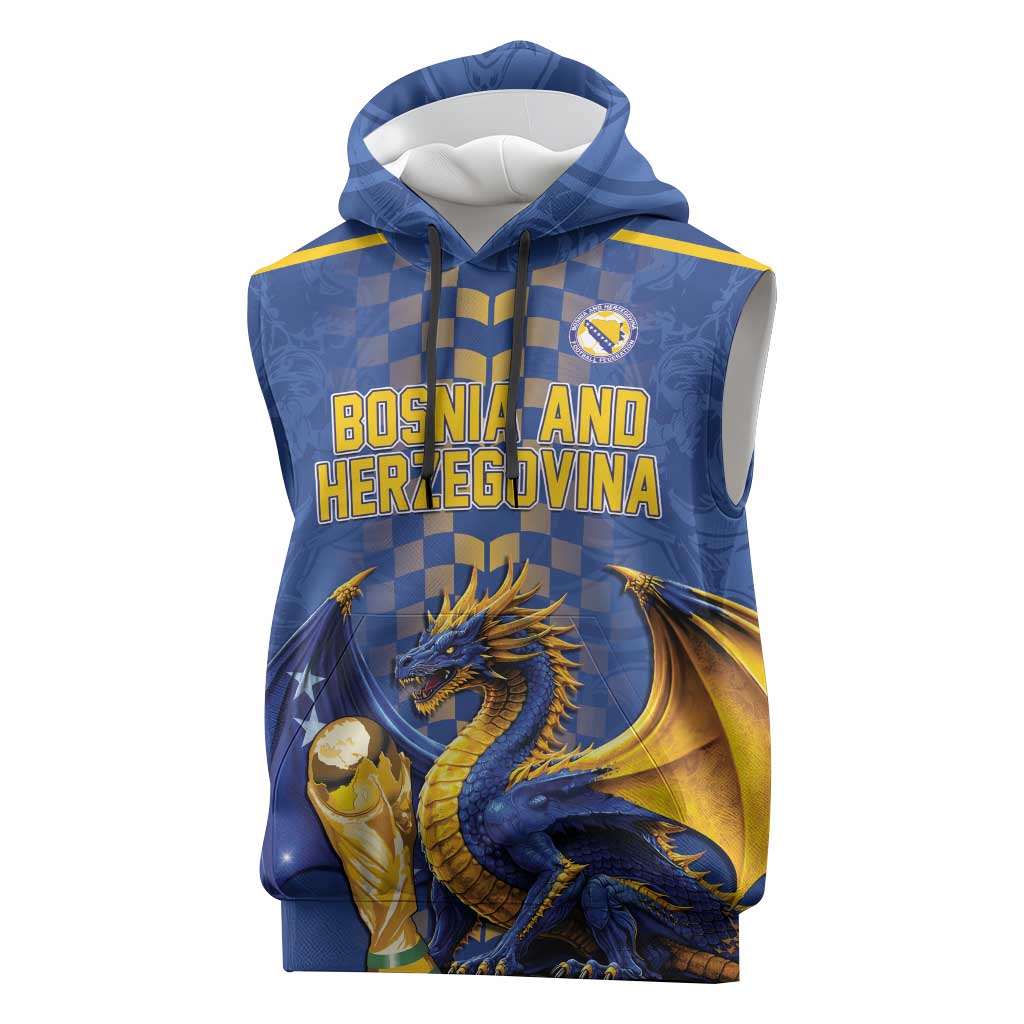 Custom World Football Bosnia and Herzegovina Sleeveless Hoodie Go Zmajevi Dragons Road To 2026