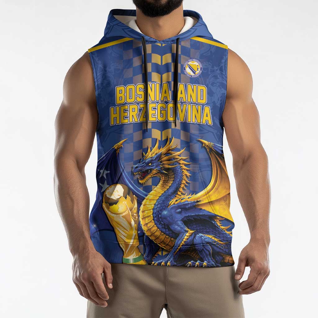 Custom World Football Bosnia and Herzegovina Sleeveless Hoodie Go Zmajevi Dragons Road To 2026