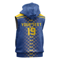 Custom World Football Bosnia and Herzegovina Sleeveless Zip Hoodie Go Zmajevi Dragons Road To 2026