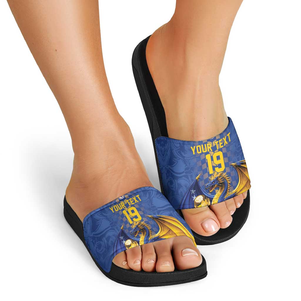 Custom World Football Bosnia and Herzegovina Slide Sandals Go Zmajevi Dragons Road To 2026