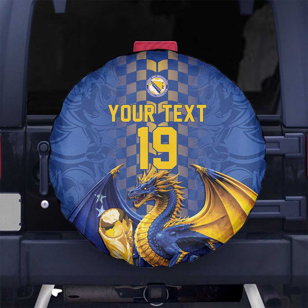 Custom World Football Bosnia and Herzegovina Spare Tire Cover Go Zmajevi Dragons Road To 2026
