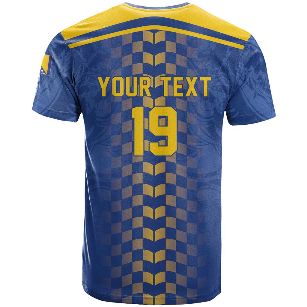 Custom World Football Bosnia and Herzegovina T Shirt Go Zmajevi Dragons Road To 2026