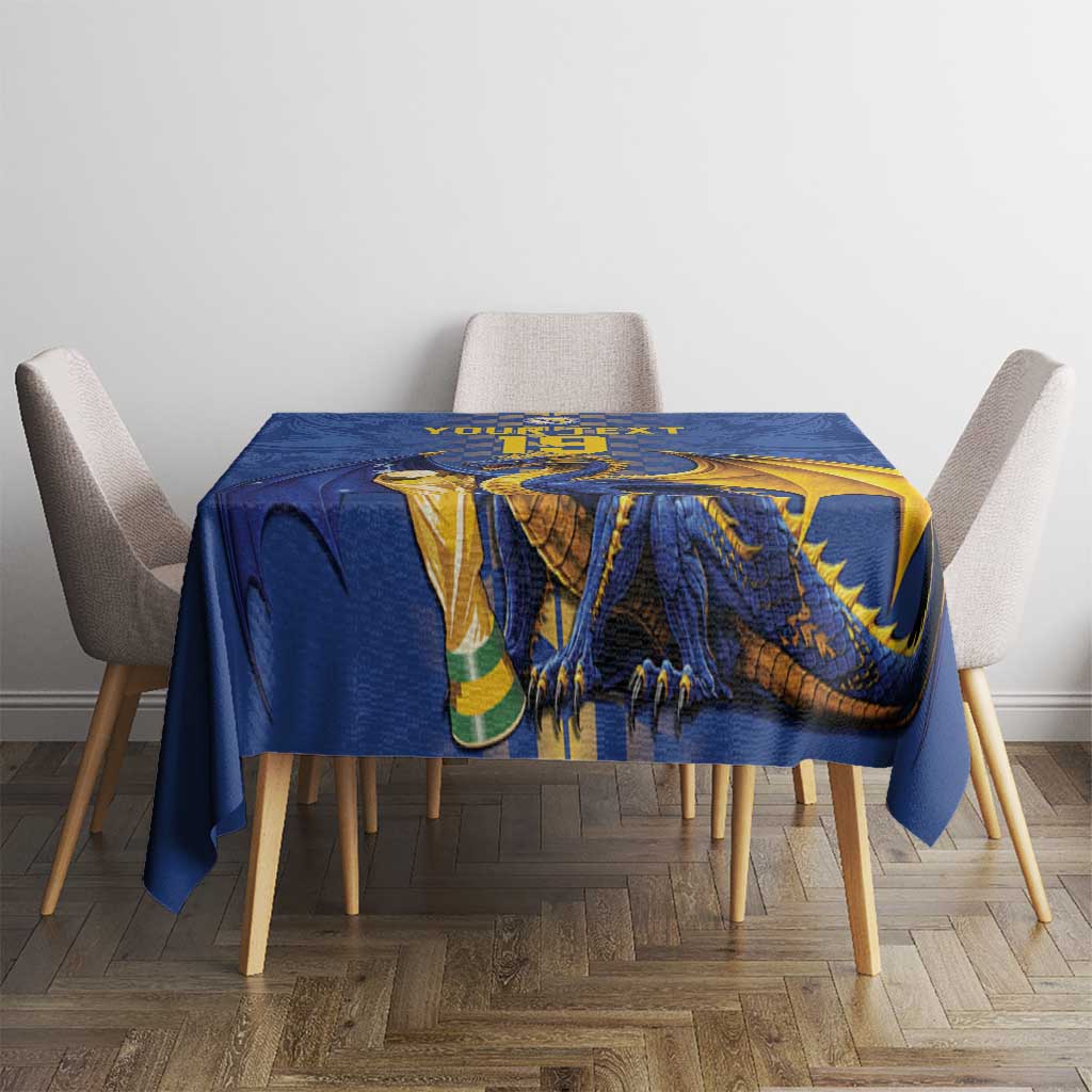 Custom World Football Bosnia and Herzegovina Tablecloth Go Zmajevi Dragons Road To 2026