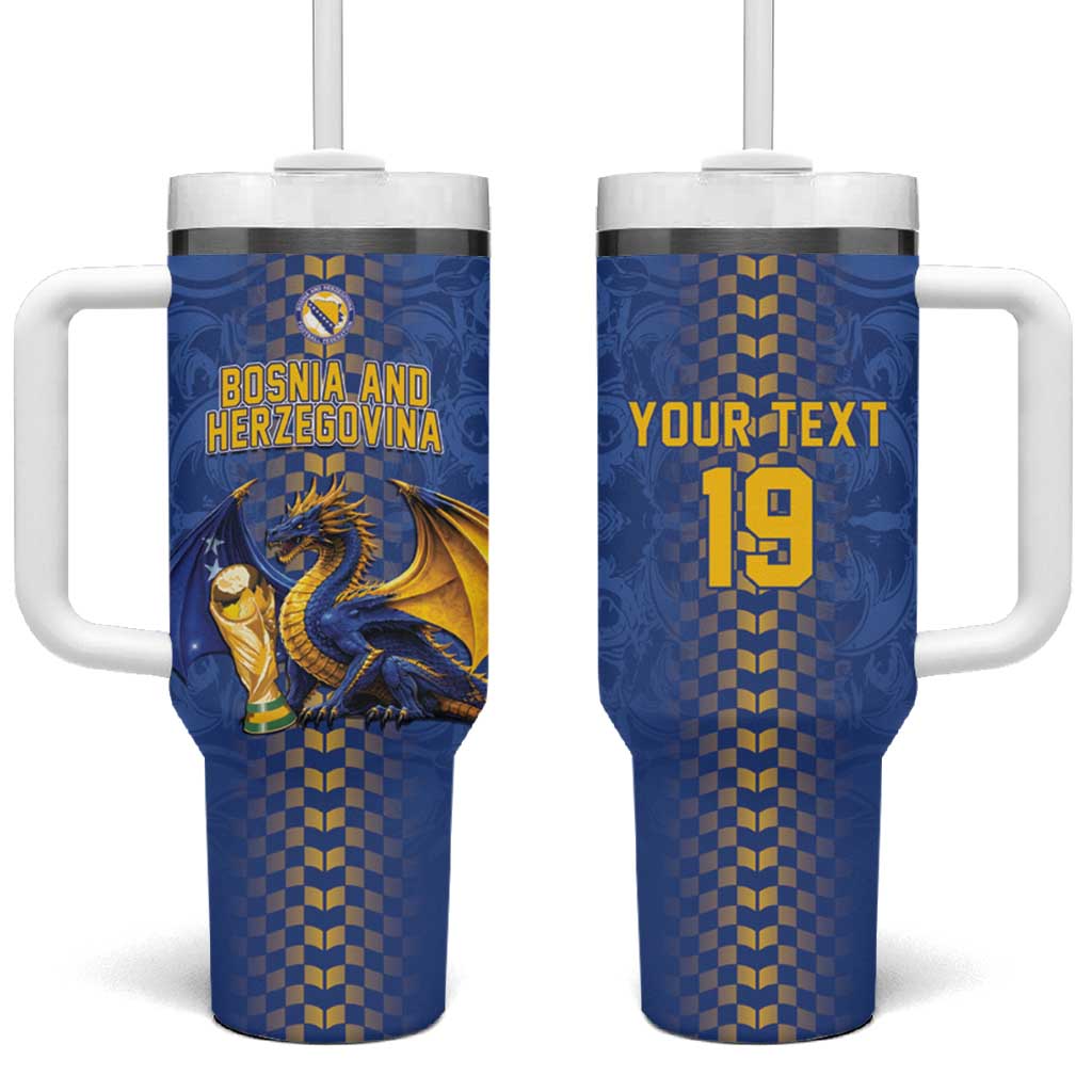 Custom World Football Bosnia and Herzegovina Tumbler With Handle Go Zmajevi Dragons Road To 2026