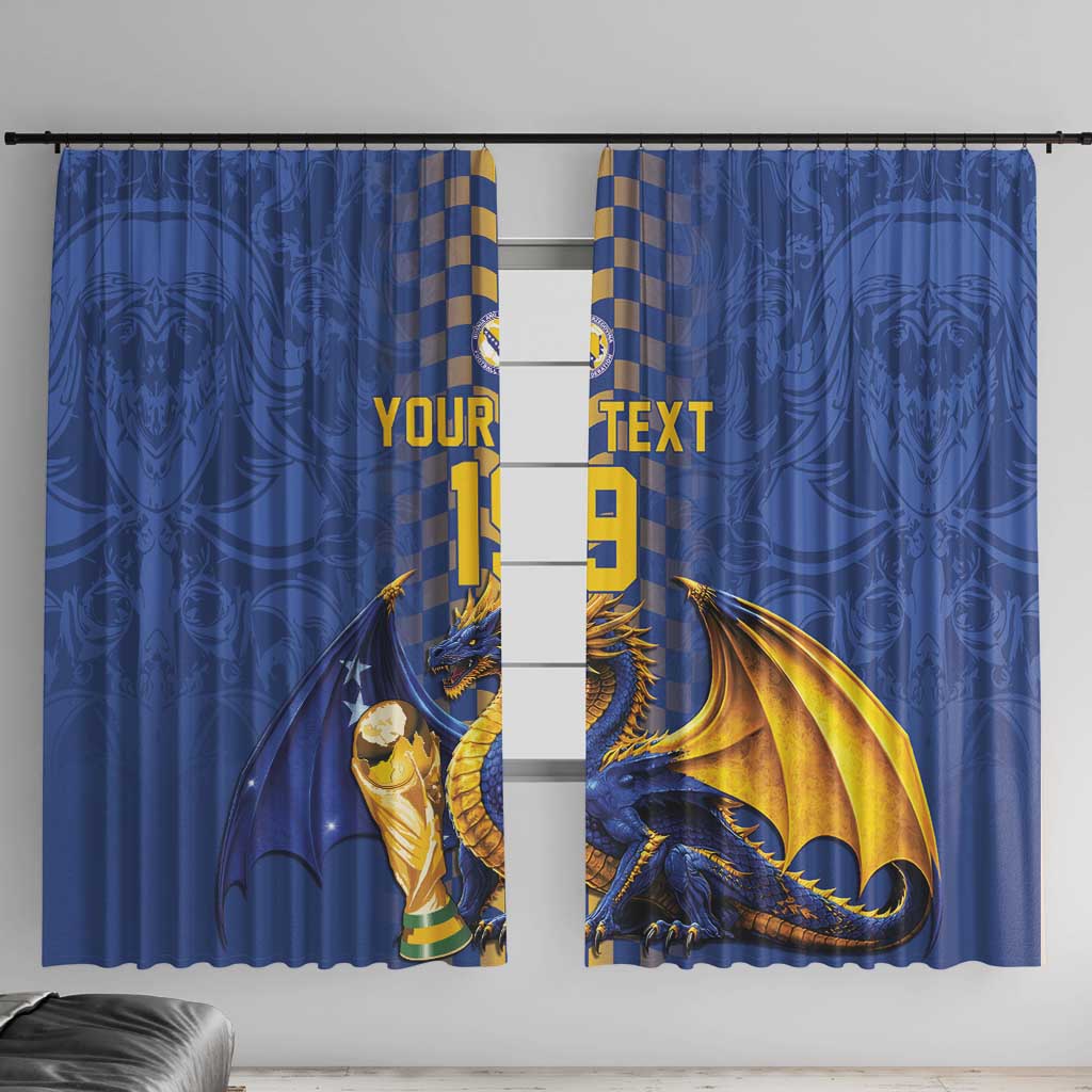 Custom World Football Bosnia and Herzegovina Window Curtain Go Zmajevi Dragons Road To 2026