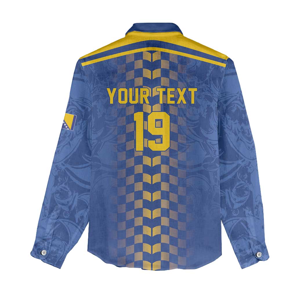 Custom World Football Bosnia and Herzegovina Women Casual Shirt Go Zmajevi Dragons Road To 2026