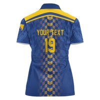 Custom World Football Bosnia and Herzegovina Women Polo Shirt Go Zmajevi Dragons Road To 2026