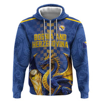 Custom World Football Bosnia and Herzegovina Zip Hoodie Go Zmajevi Dragons Road To 2026