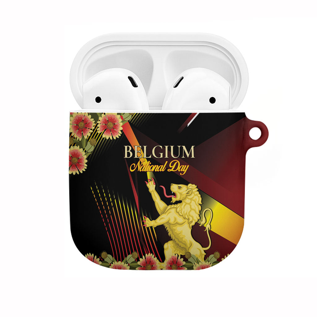 Belgium National Day AirPods Case Rampant Lion Gaillardia Heritage Pride
