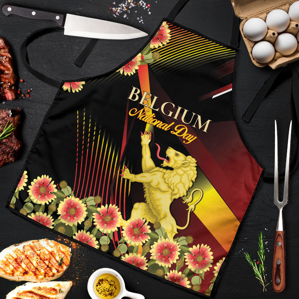 Belgium National Day Apron Rampant Lion Gaillardia Heritage Pride