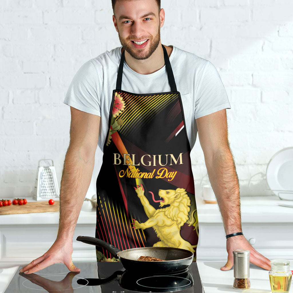 Belgium National Day Apron Rampant Lion Gaillardia Heritage Pride