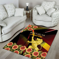 Belgium National Day Area Rug Rampant Lion Gaillardia Heritage Pride