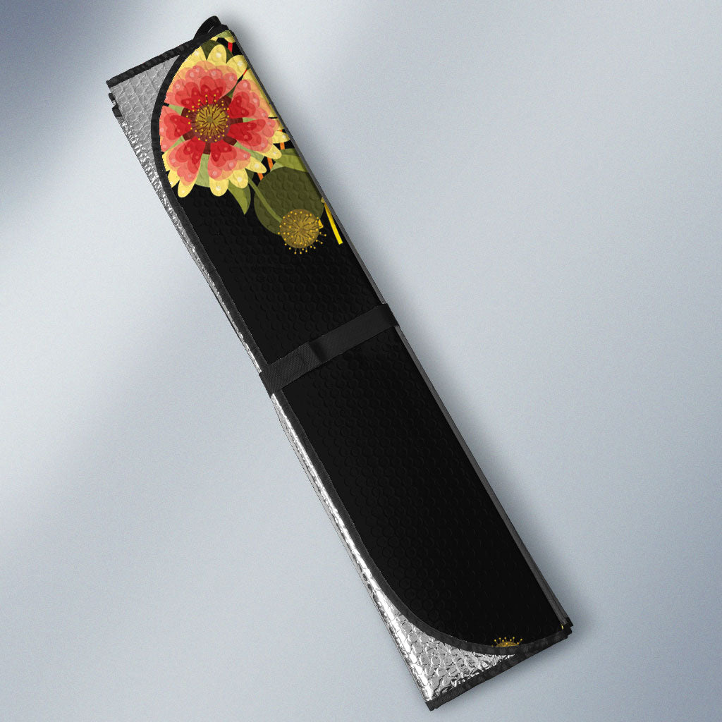 Belgium National Day Auto Sun Shade Rampant Lion Gaillardia Heritage Pride