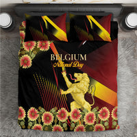 Belgium National Day Bedding Set Rampant Lion Gaillardia Heritage Pride