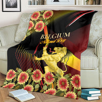 Belgium National Day Blanket Rampant Lion Gaillardia Heritage Pride
