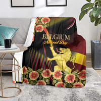 Belgium National Day Blanket Rampant Lion Gaillardia Heritage Pride