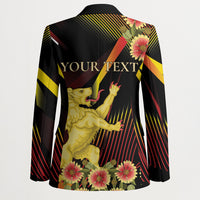 Personalized Belgium National Day Blazer Rampant Lion Gaillardia Heritage Pride