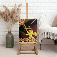 Belgium National Day Canvas Wall Art Rampant Lion Gaillardia Heritage Pride