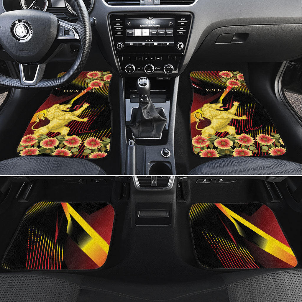 Personalized Belgium National Day Car Mats Rampant Lion Gaillardia Heritage Pride