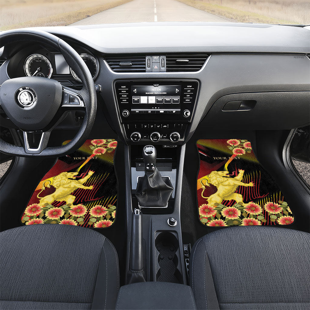 Personalized Belgium National Day Car Mats Rampant Lion Gaillardia Heritage Pride
