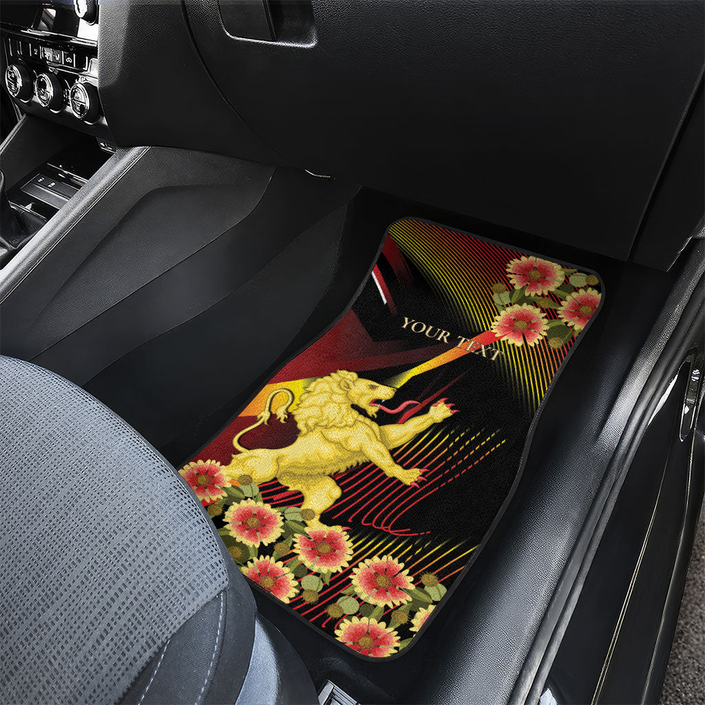 Personalized Belgium National Day Car Mats Rampant Lion Gaillardia Heritage Pride