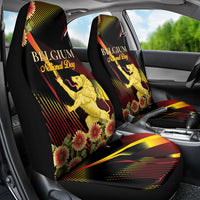 Belgium National Day Car Seat Cover Rampant Lion Gaillardia Heritage Pride