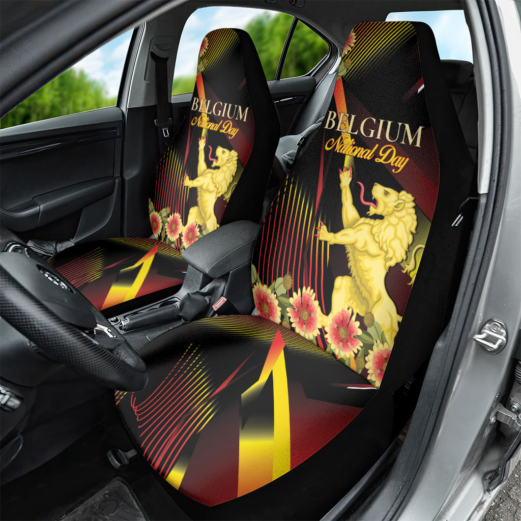 Belgium National Day Car Seat Cover Rampant Lion Gaillardia Heritage Pride