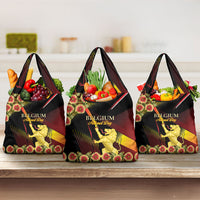 Belgium National Day Grocery Bag Rampant Lion Gaillardia Heritage Pride