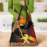 Belgium National Day Grocery Bag Rampant Lion Gaillardia Heritage Pride