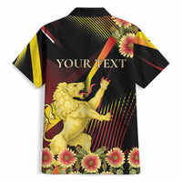 Personalized Belgium National Day Hawaiian Shirt Rampant Lion Gaillardia Heritage Pride