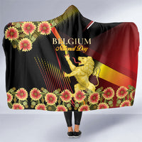 Belgium National Day Hooded Blanket Rampant Lion Gaillardia Heritage Pride