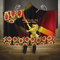 Belgium National Day Hooded Blanket Rampant Lion Gaillardia Heritage Pride