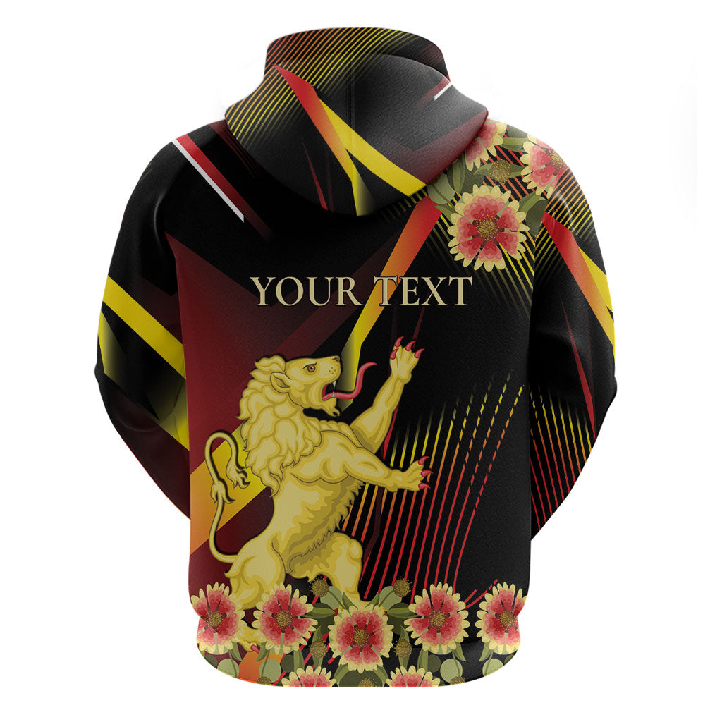 Personalized Belgium National Day Hoodie Rampant Lion Gaillardia Heritage Pride