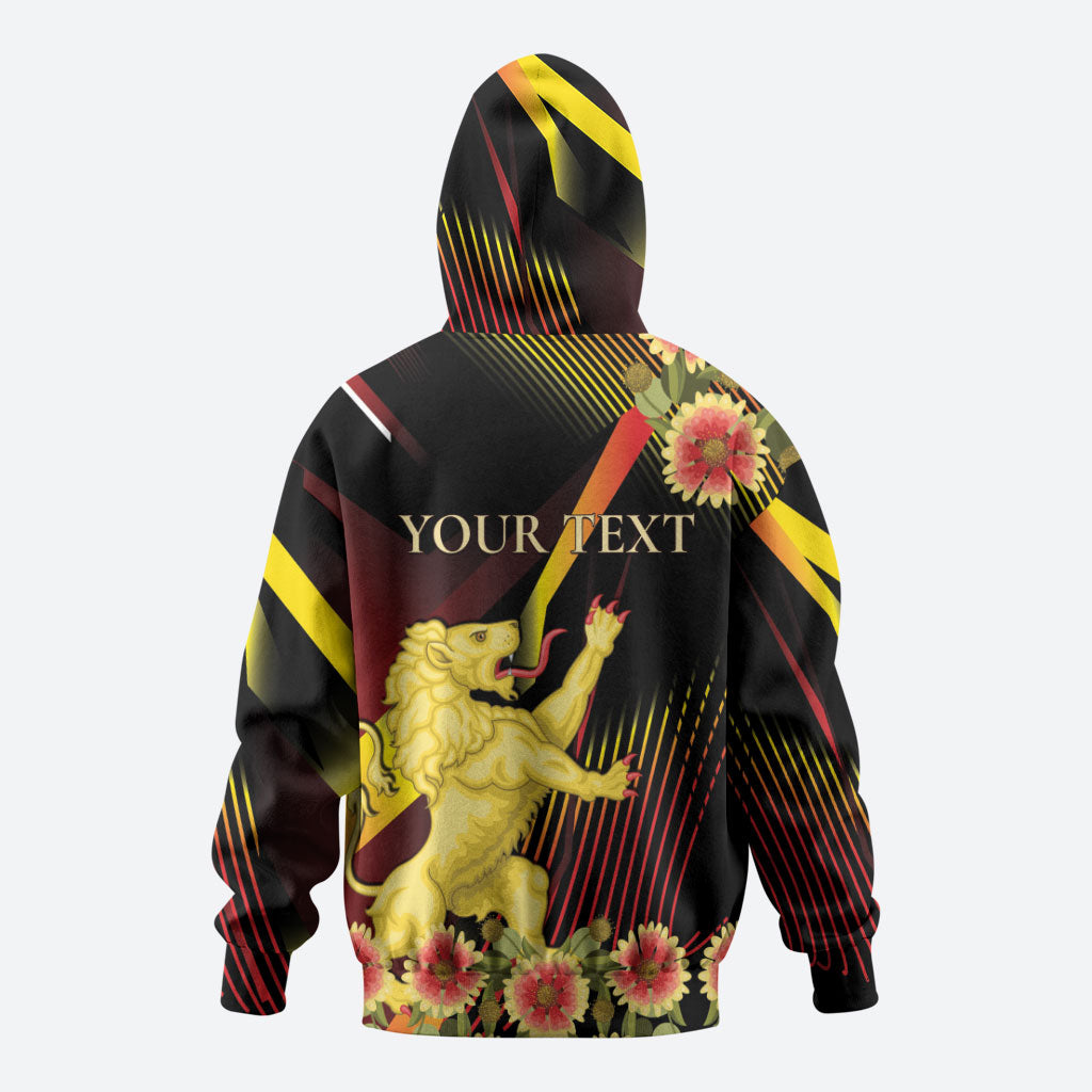 Personalized Belgium National Day Hoodie Rampant Lion Gaillardia Heritage Pride