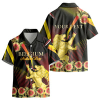 Personalized Belgium National Day Kid Hawaiian Shirt Rampant Lion Gaillardia Heritage Pride