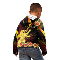 Personalized Belgium National Day Kid Hoodie Rampant Lion Gaillardia Heritage Pride