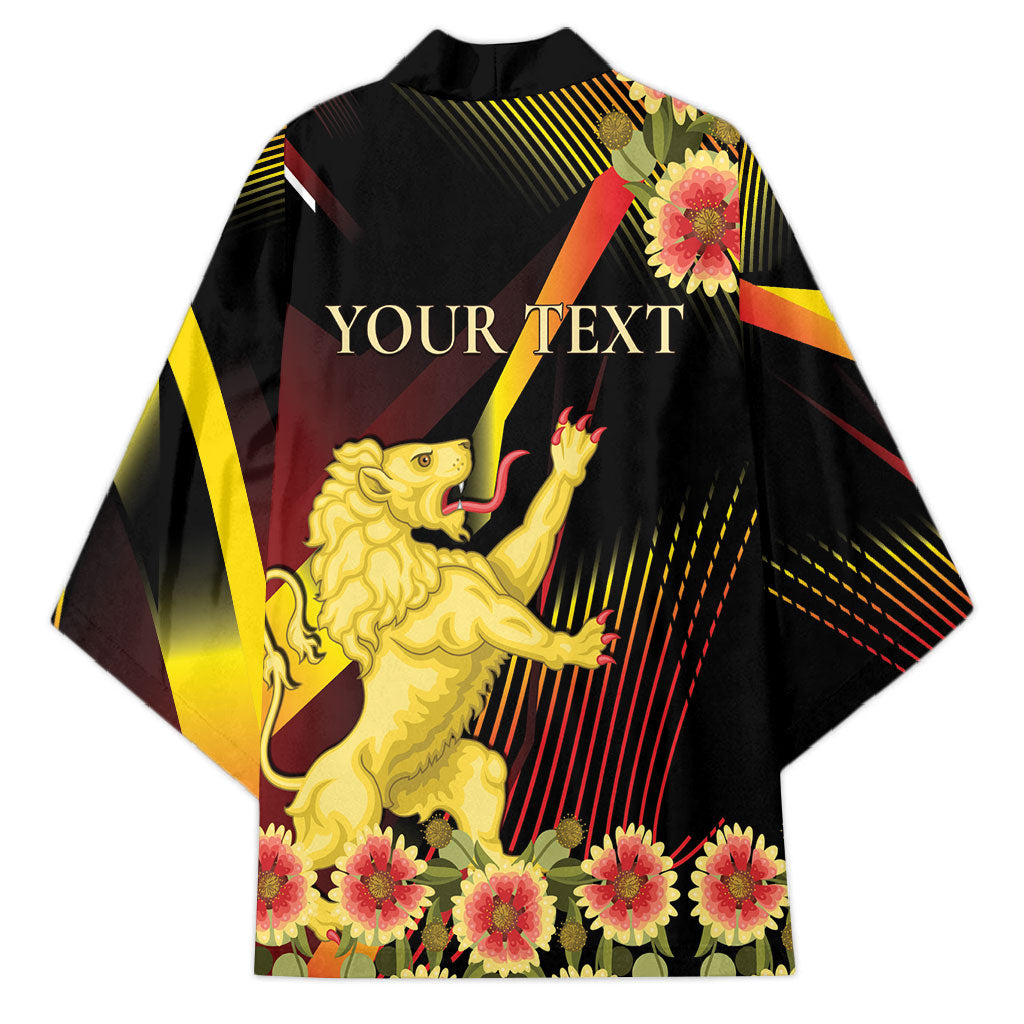 Personalized Belgium National Day Kimono Rampant Lion Gaillardia Heritage Pride
