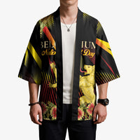 Personalized Belgium National Day Kimono Rampant Lion Gaillardia Heritage Pride