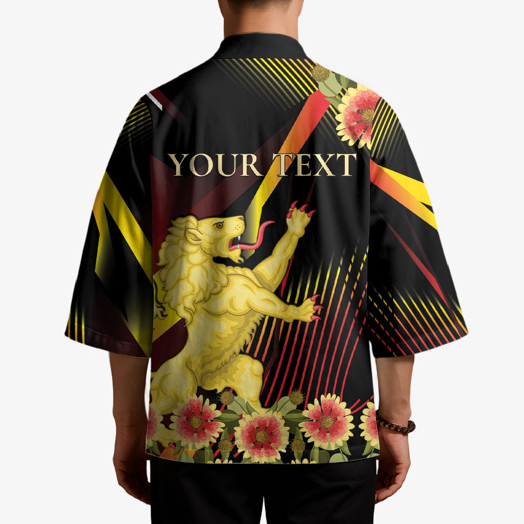 Personalized Belgium National Day Kimono Rampant Lion Gaillardia Heritage Pride