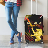Belgium National Day Luggage Cover Rampant Lion Gaillardia Heritage Pride