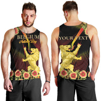 Personalized Belgium National Day Men Tank Top Rampant Lion Gaillardia Heritage Pride