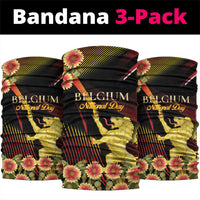 Belgium National Day Neck Gaiter Rampant Lion Gaillardia Heritage Pride
