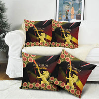 Belgium National Day Pillow Cover Rampant Lion Gaillardia Heritage Pride