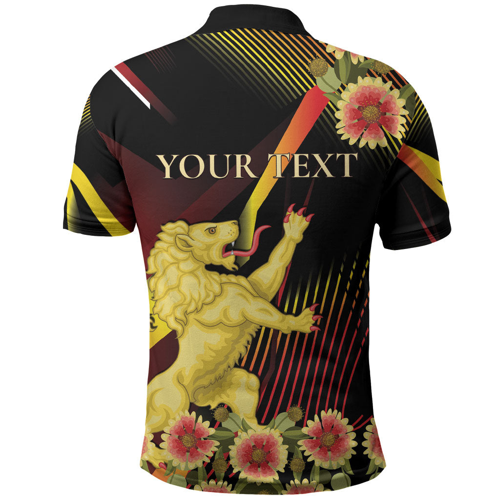 Personalized Belgium National Day Polo Shirt Rampant Lion Gaillardia Heritage Pride