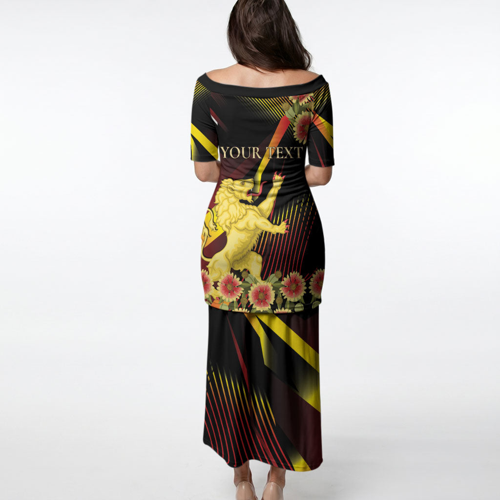 Personalized Belgium National Day Puletasi Rampant Lion Gaillardia Heritage Pride
