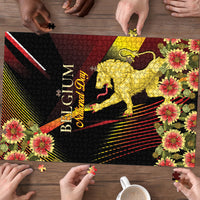 Belgium National Day Puzzle Rampant Lion Gaillardia Heritage Pride